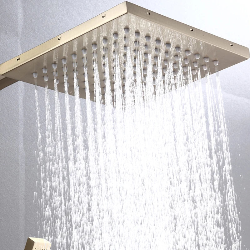 12 Inch Rainfall Shower System Bathroom Luxury Thermostatic