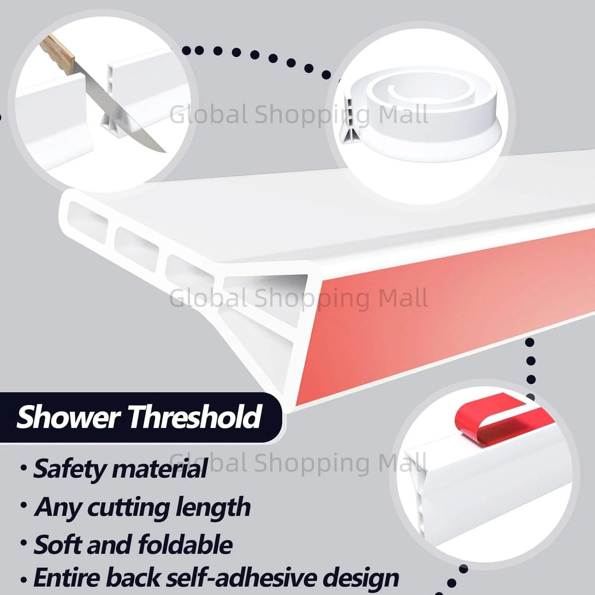 10cm/4 High Shower Dam Up To 300cm/9 84ft
