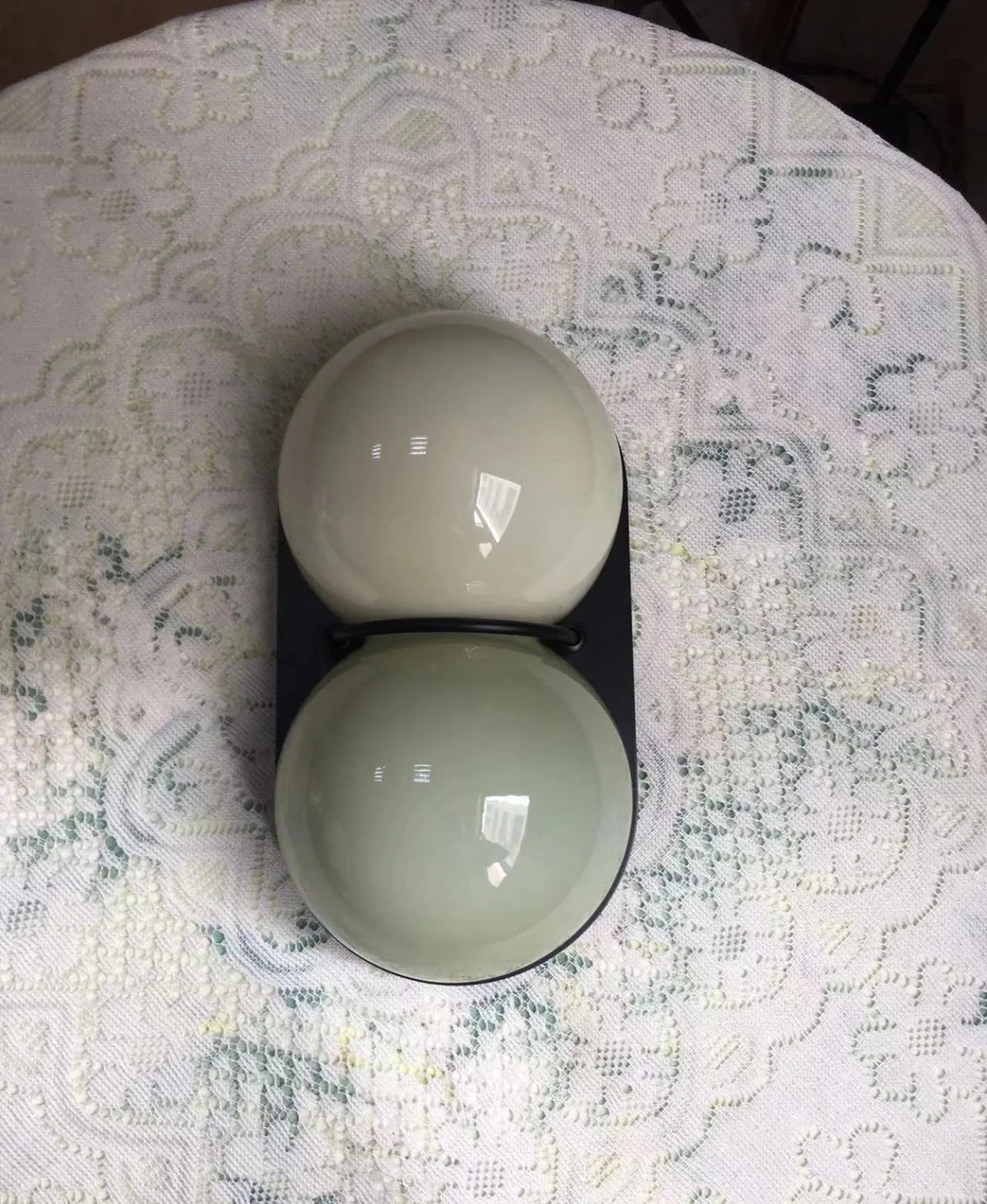 French Cream Mid-Century Green Wall Sconce Vintage Ambient