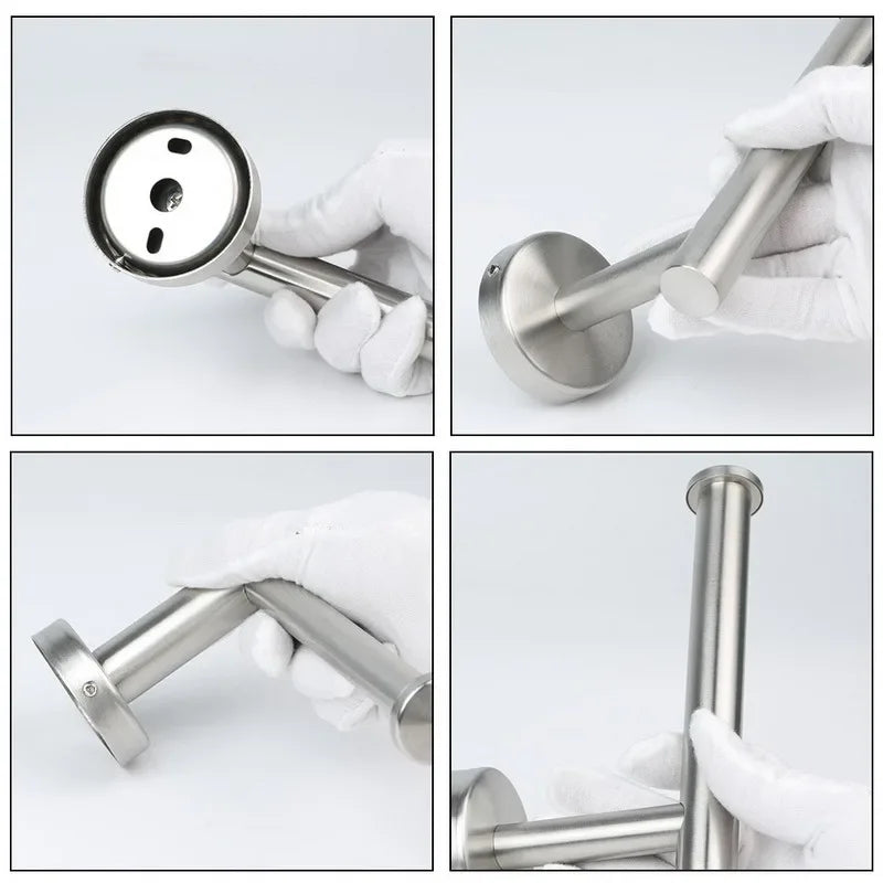 304 Stainless Steel Bathroom Matte Black Toilet Paper