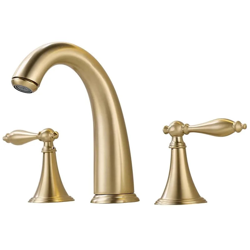 Brushed Gold Bathroom Faucet Total Brass Basin Faucet