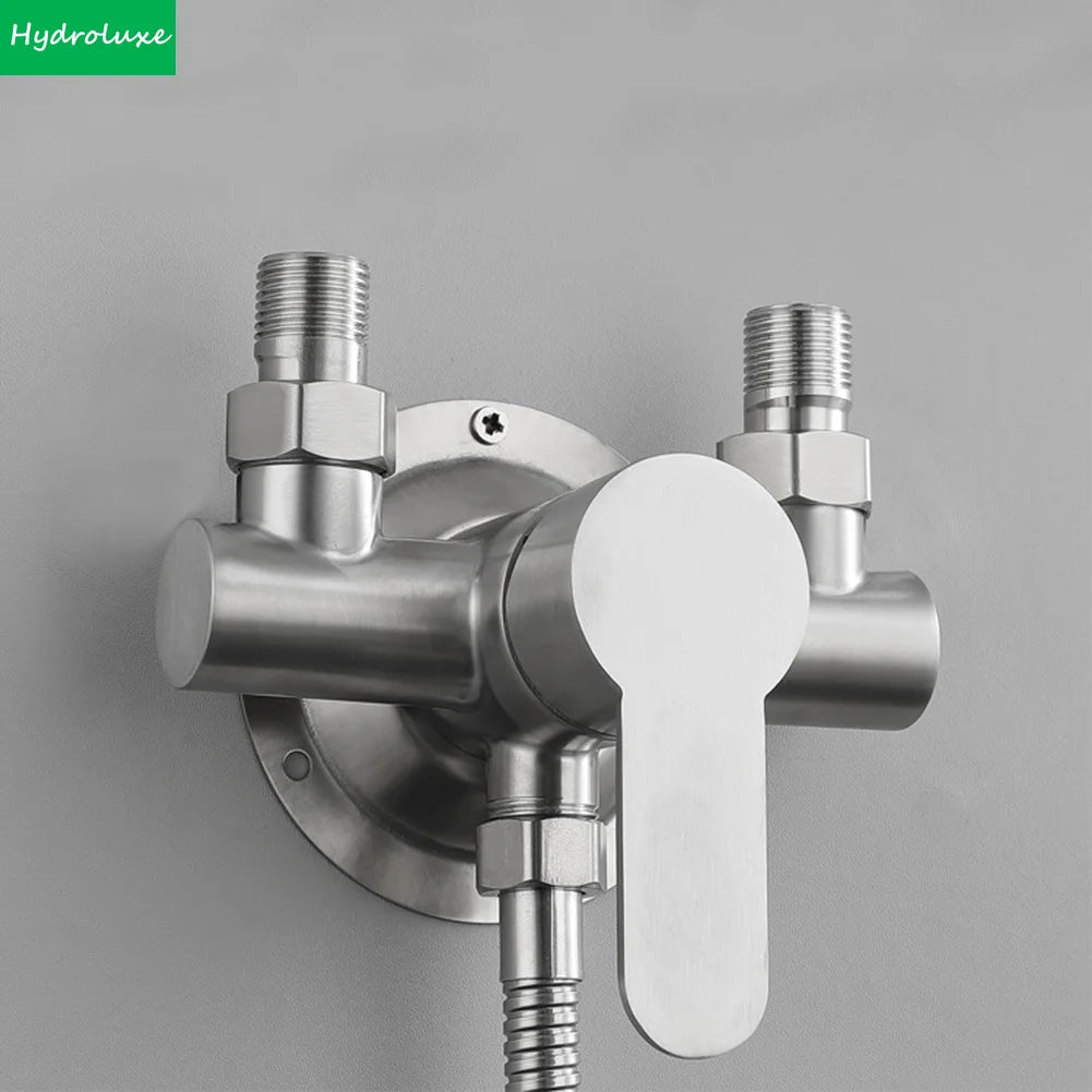 Stainless Steel Shower Faucet Cold Water Mixer G1/2