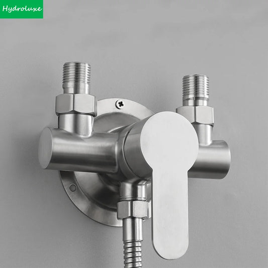 Stainless Steel Shower Faucet Cold Water Mixer G1/2