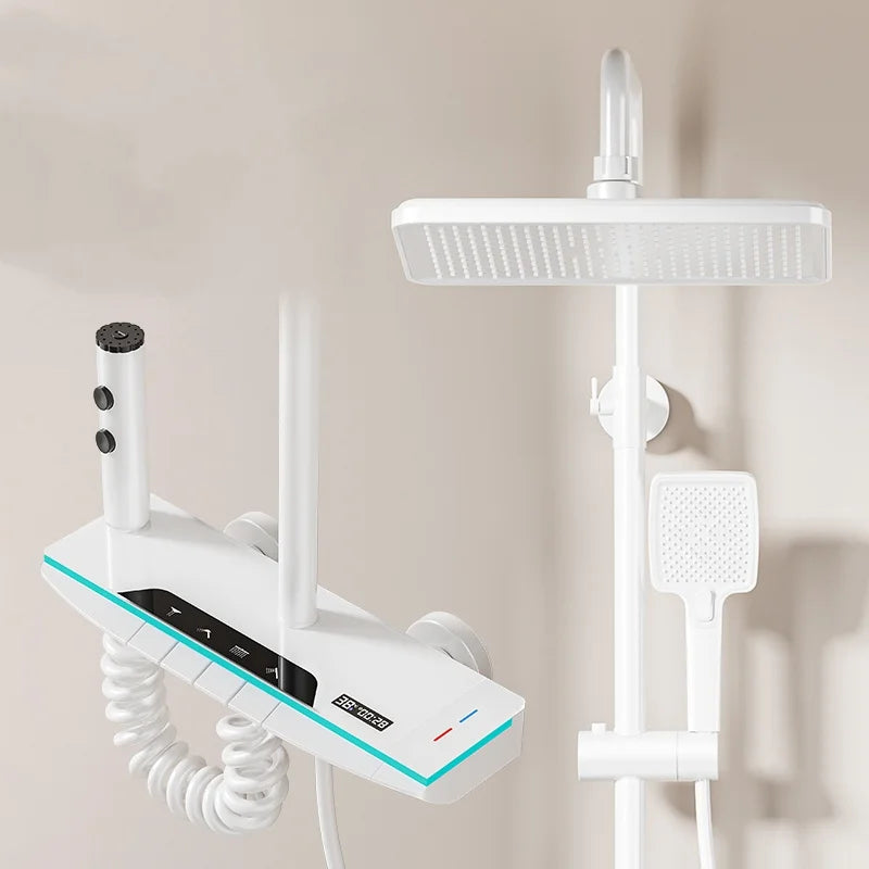 Digital Display Shower Bathroom Rainfall Wall Mounted Way