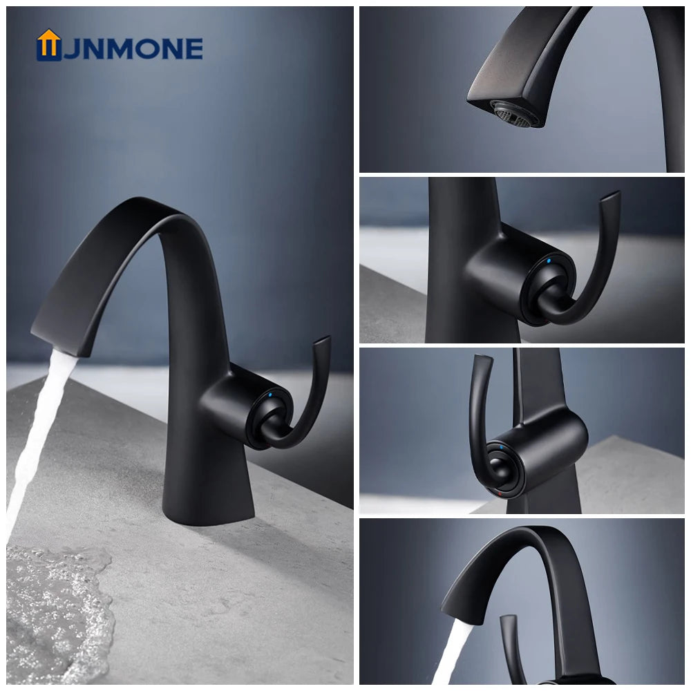 Modern Design Bathroom Sink Faucet Lever Hole Cold