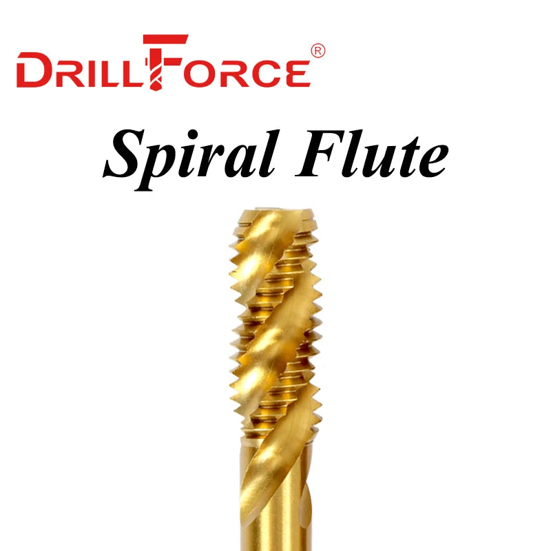 Drillforce Cobalt Screw Thread Tap Drill Bits Spiral