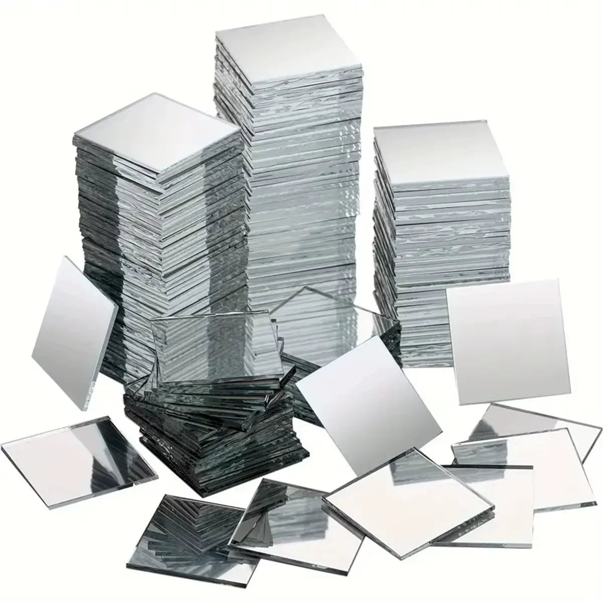 5cm/4cm Mirror Wall Sticker Acrylic Square/Heart 3d Wall