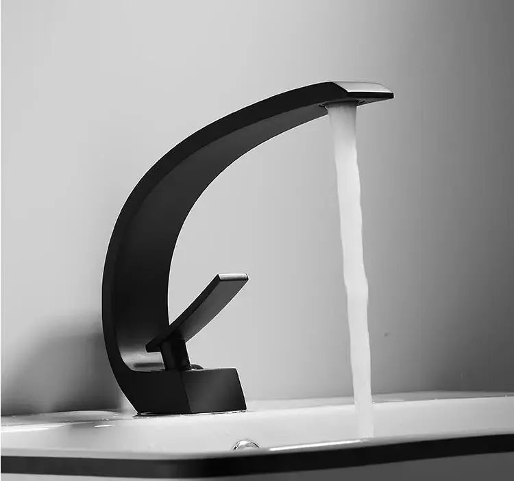Tuqiu Basin Faucet Modern Bathroom Mixer Tap Black/Gold