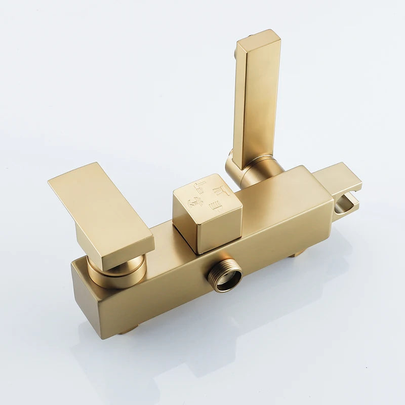 Oxg Brushed Nickel Gold Shower Faucet Bathroom Shower