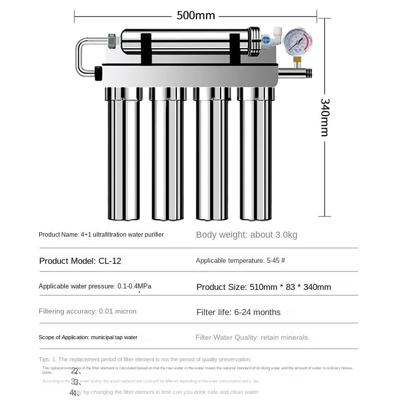 Stainless Steel Direct Drinking Water Purifier Tap Water