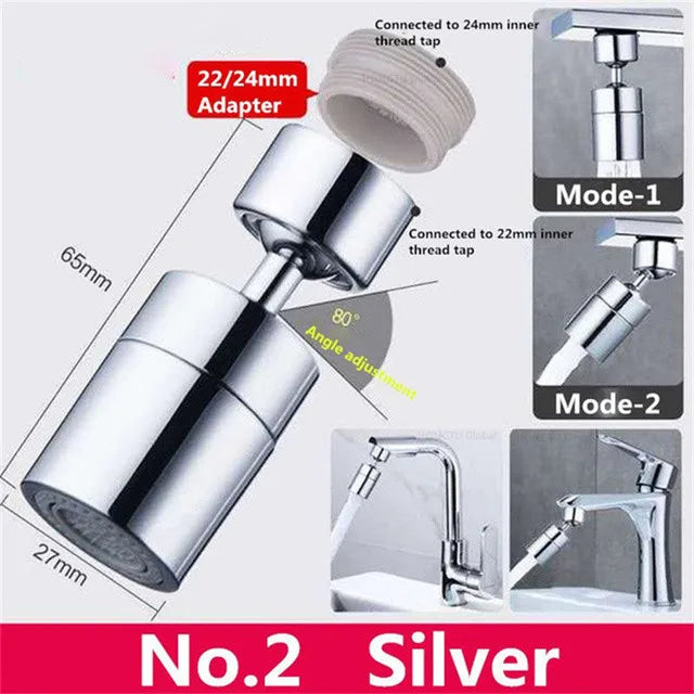360 Rotary Faucet Spray Head Filter Washbasin Splash