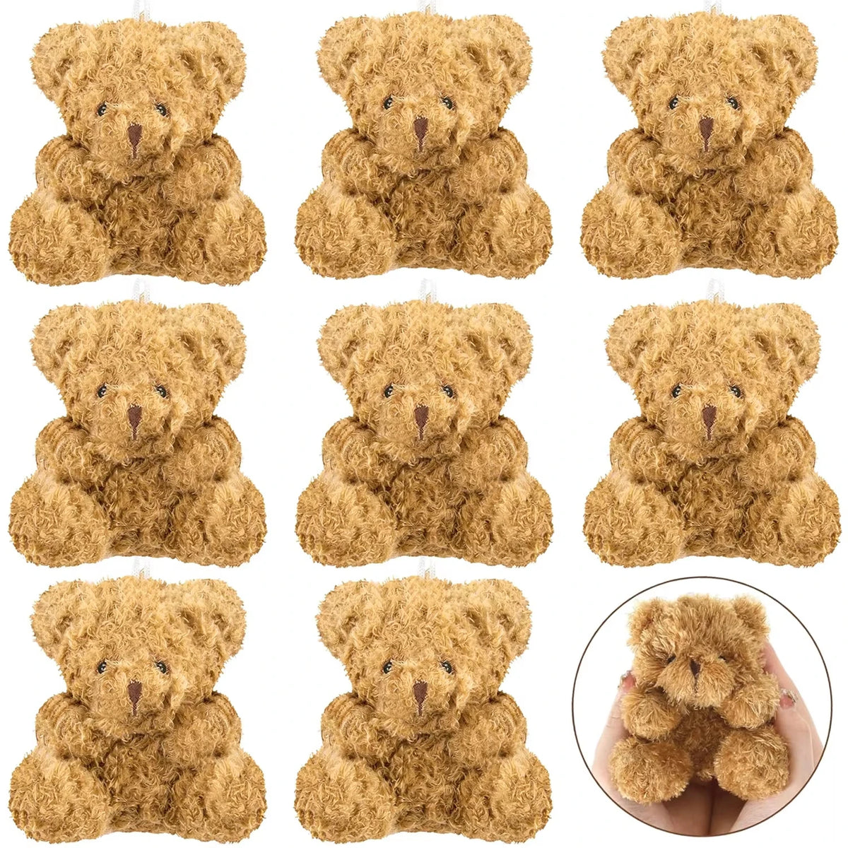 12-96pcs Mini Bear Plush Stuffed Small Teddy Bear