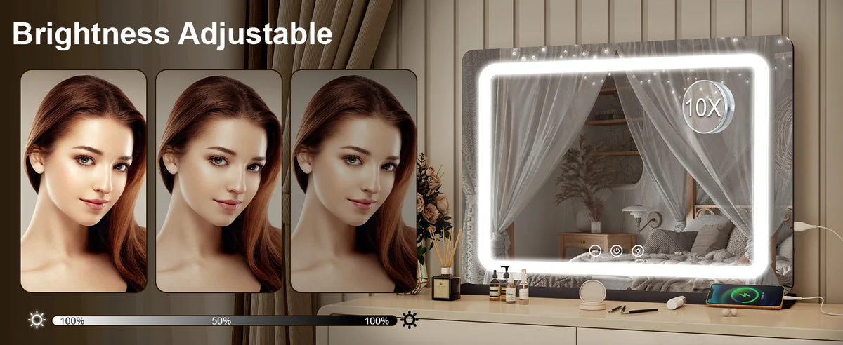 Extra Large Hollywood Vanity Mirror Led Lights Color