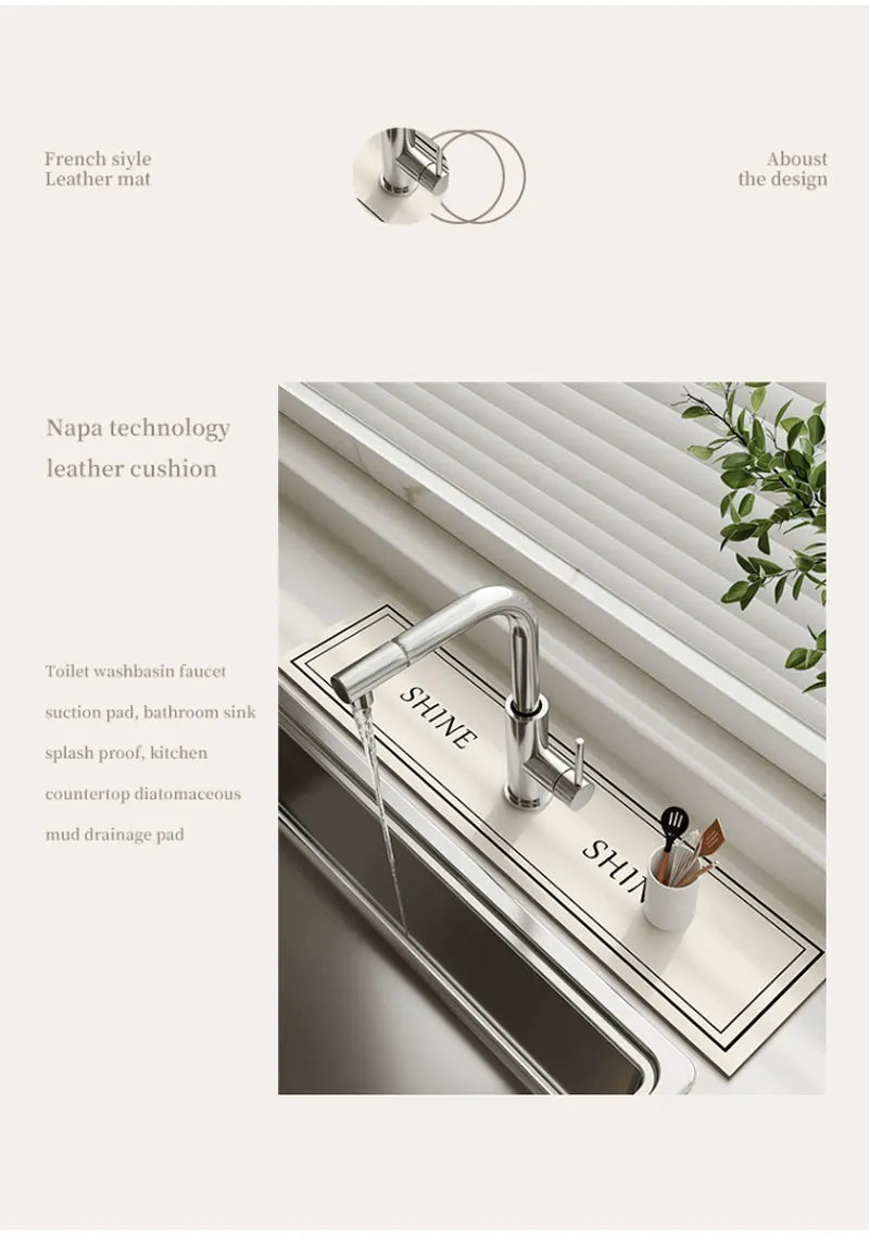 Classic Diotomite Sink Faucet Table Mat Toilet Drain