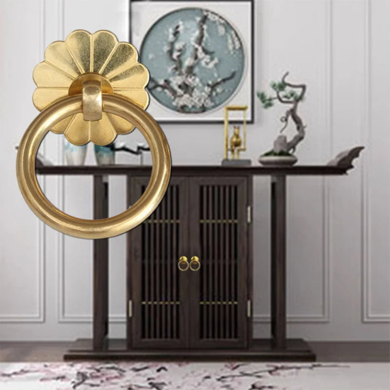 Chinese Medicine Cabinet Circular Ring Tea Can Pull