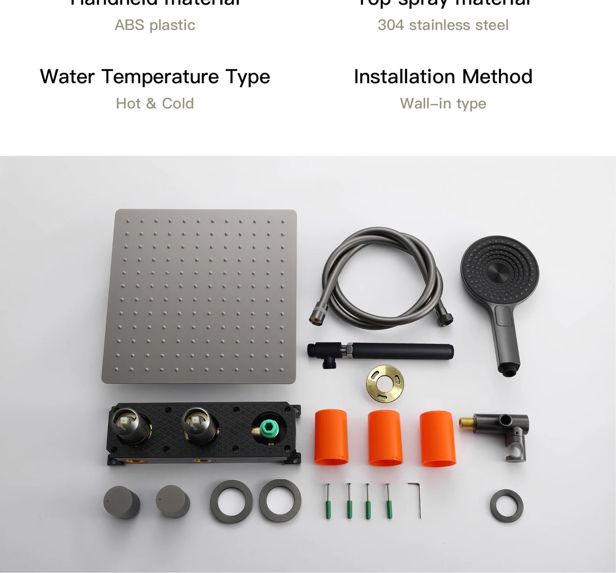 Minimalist Bathroom Ceiling Mount Shower System Rain Shower