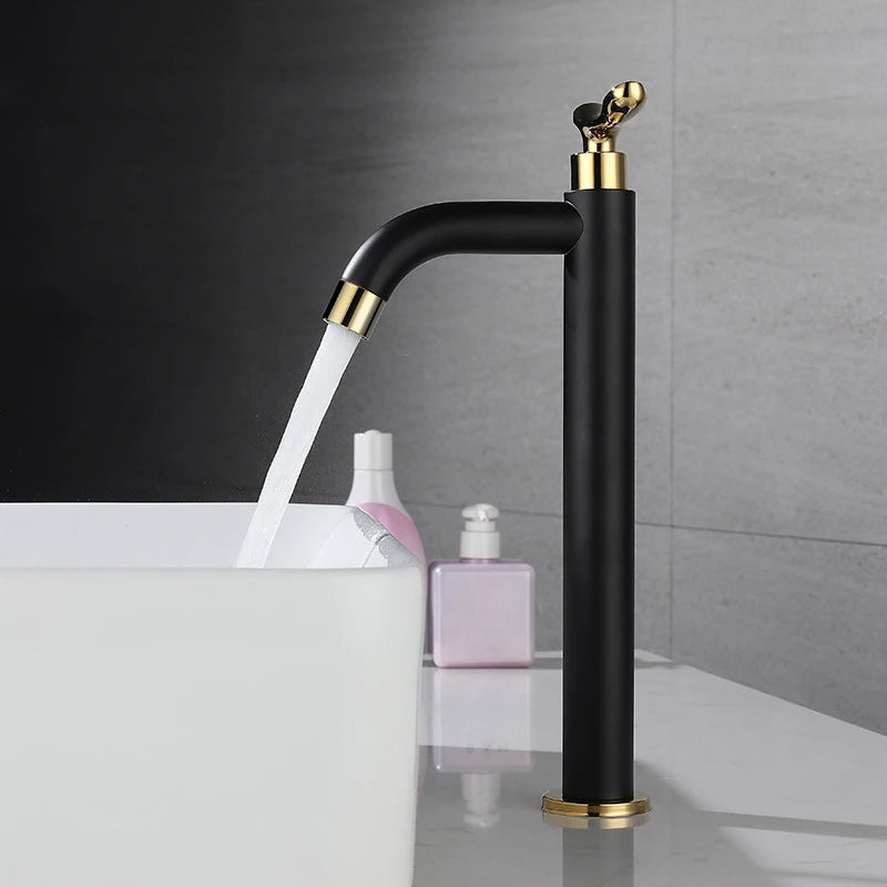 Black Gold Basin Sink Faucet Bath Faucets Cold