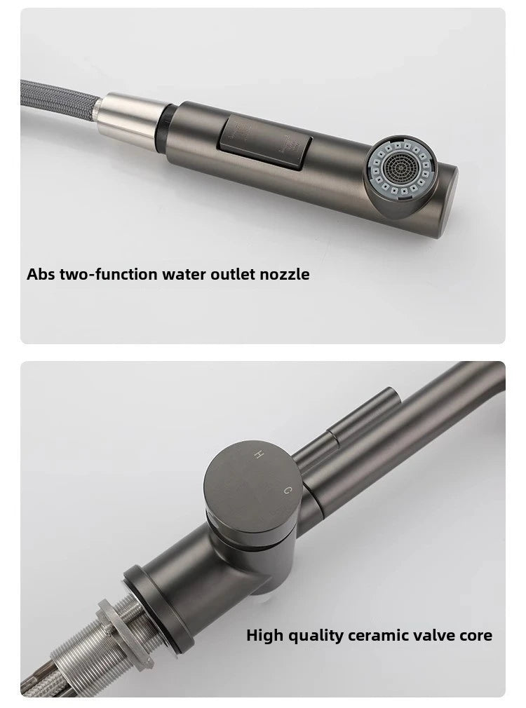 Cold Touch On Faucets Stainless Steel Pull Out