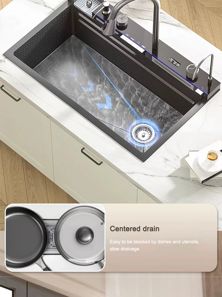 Sinks Stainless Steel Waterfall Sink Includes 120 50