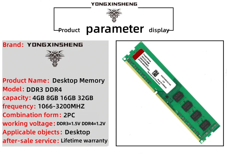 Ddr3 Ddr4 4gb 8gb 16gb Memoria Ram 1333