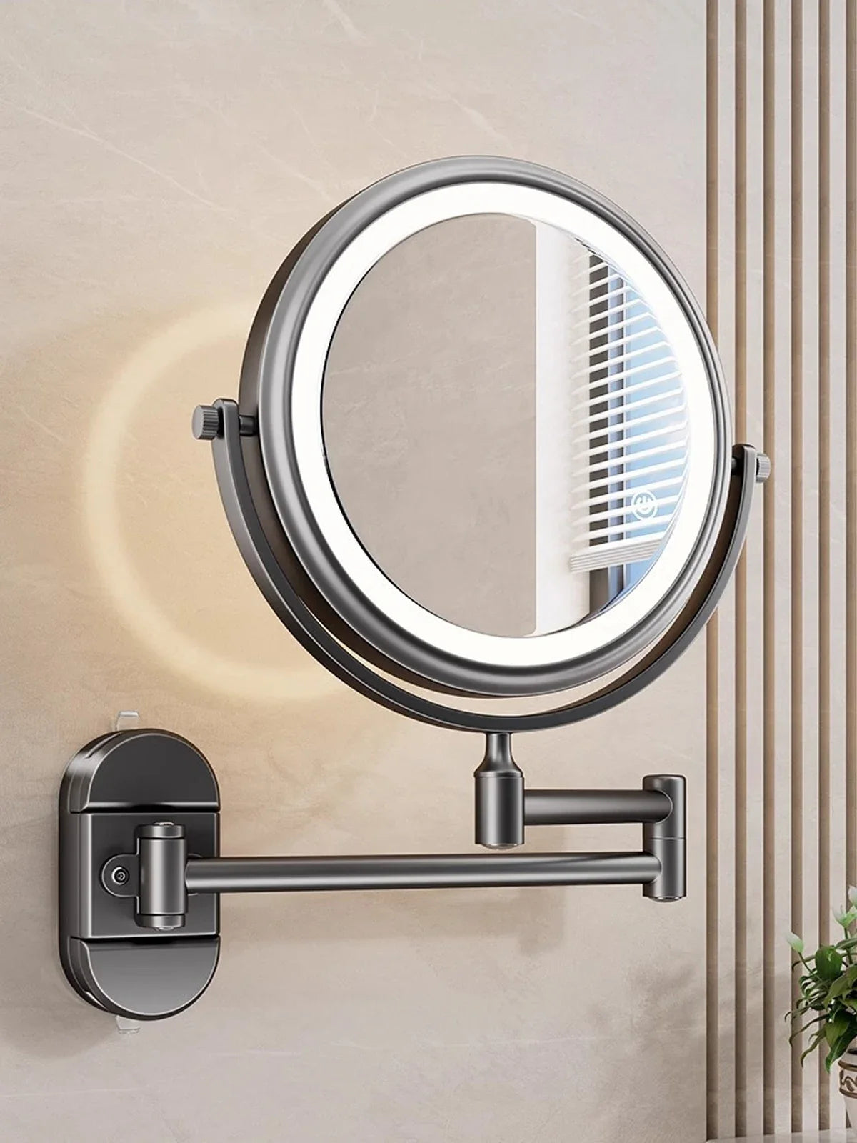 6/8 Inch Wall Mounted Makeup Mirror Extending Folding