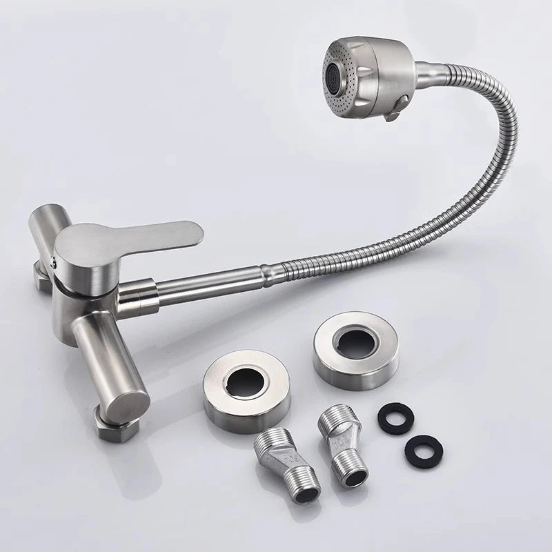 Wall Mount Sink Faucet 304 Stainless Steel Modes