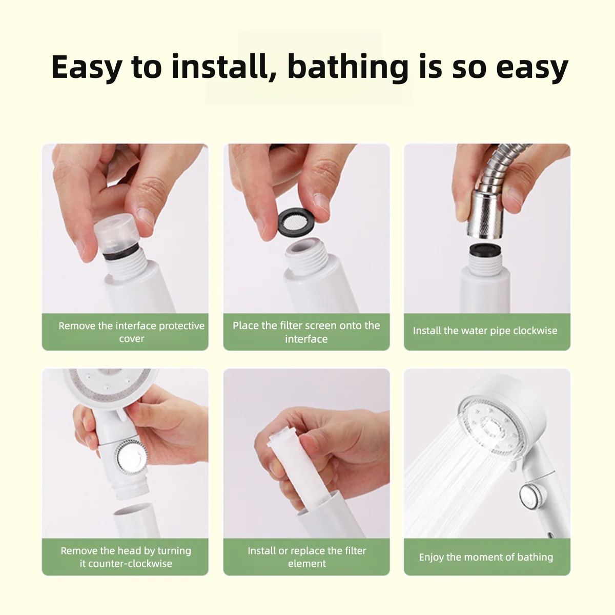 Multi-Stage Filtration Pressurization Shower Head