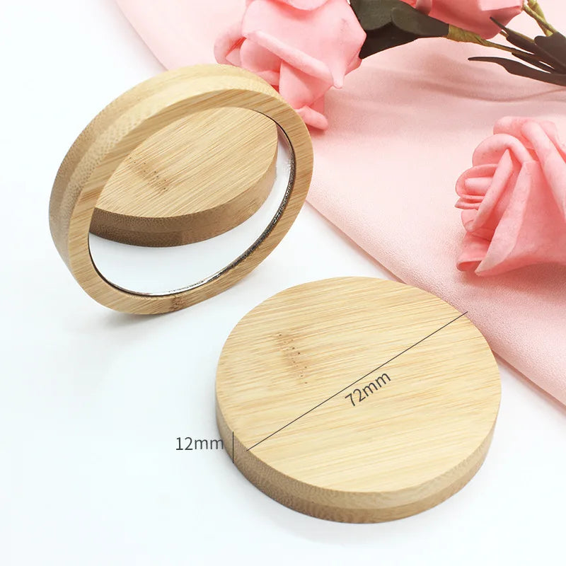 2cm Pure Wood Makeup Mirror Functional Wood Stylish