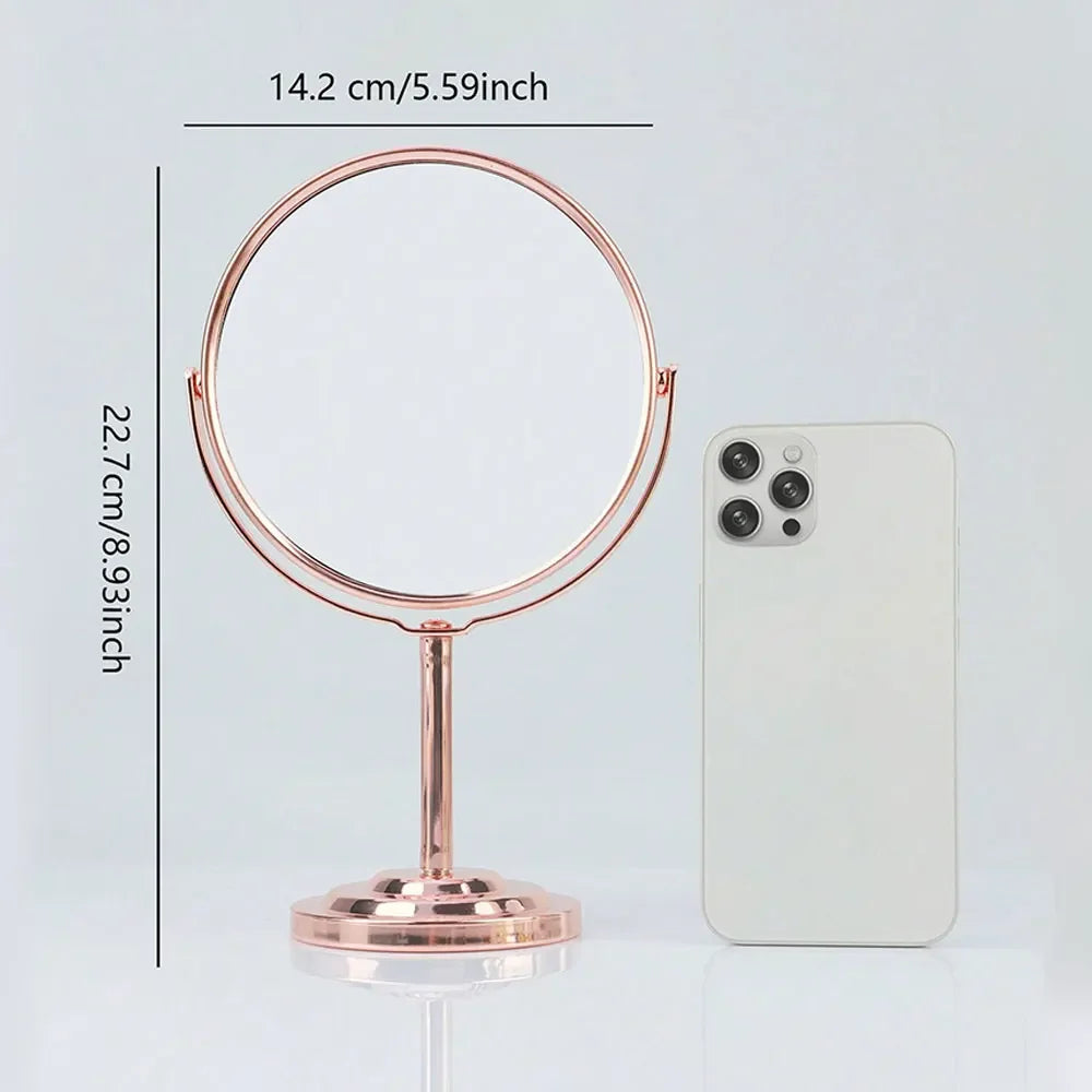 3/4/5 Inch Double-Sided Makeup Mirror 2x Magnification Clear