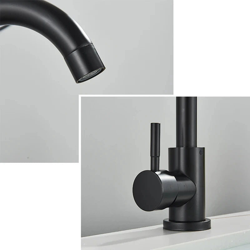 304 Stainless Steel Bathroom Basin Faucet Cold Wash