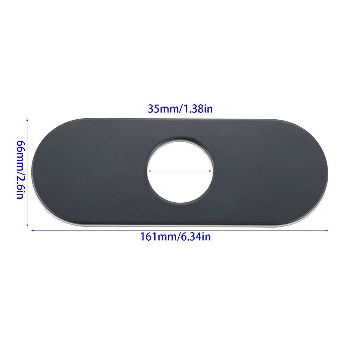 1pc Faucet Cover Plate Stainless Steel Deck Plate