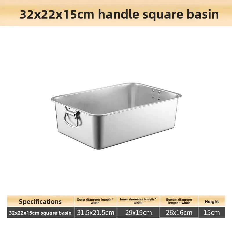 Stainless Steel 304 Deepened Square Basin Rectangular Box