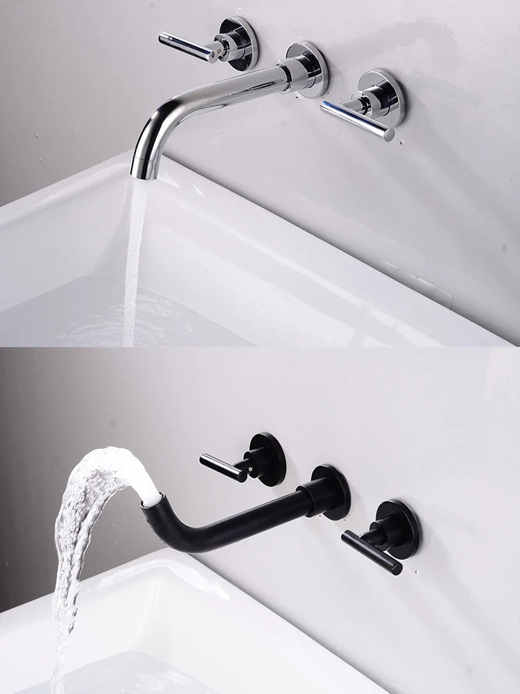 Bakala Brass Matte Black Bathroom Sink Faucet Tap