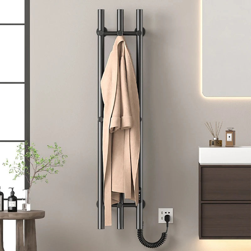 Oxg 3-Bar Electric Heated Towel Rack Timer Wall