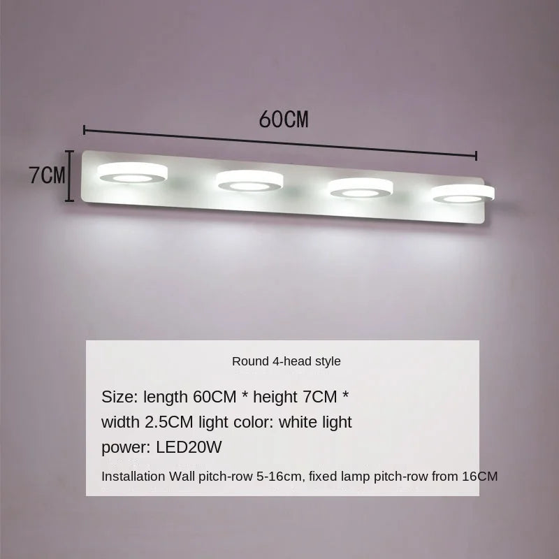 Bathroom Mirror Front Wall Sconce Lamp Led Cloakroom