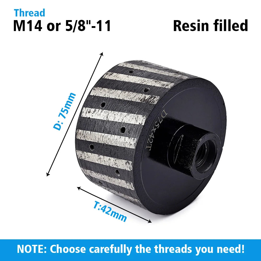 D25mm-75mm Resin Filled Diamond Drum Wheel Tolerance Wheel/Drum