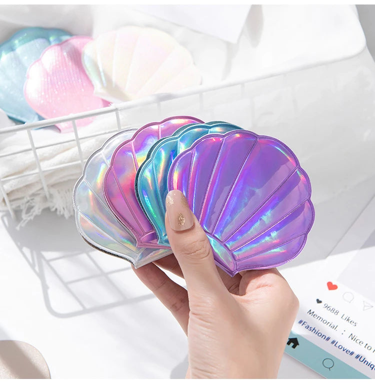 Dream Laser Color Shell Shape Makeup Mirror 2x