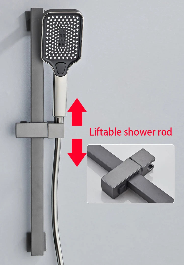Modern Shower System Full Grey Way Piano Keys