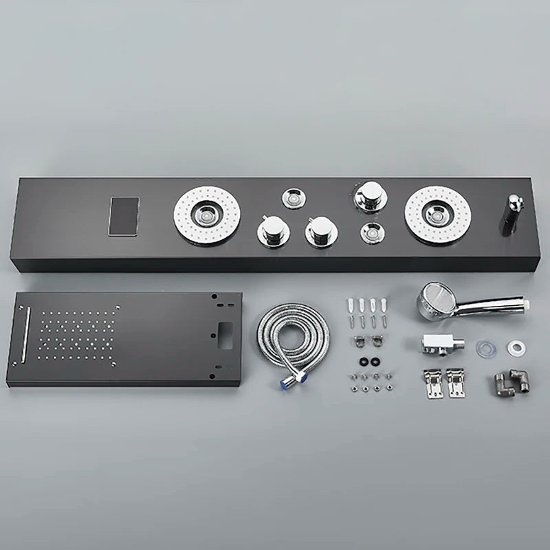 Led Shower Panel Faucet Rainfall Headshower Spa Massage