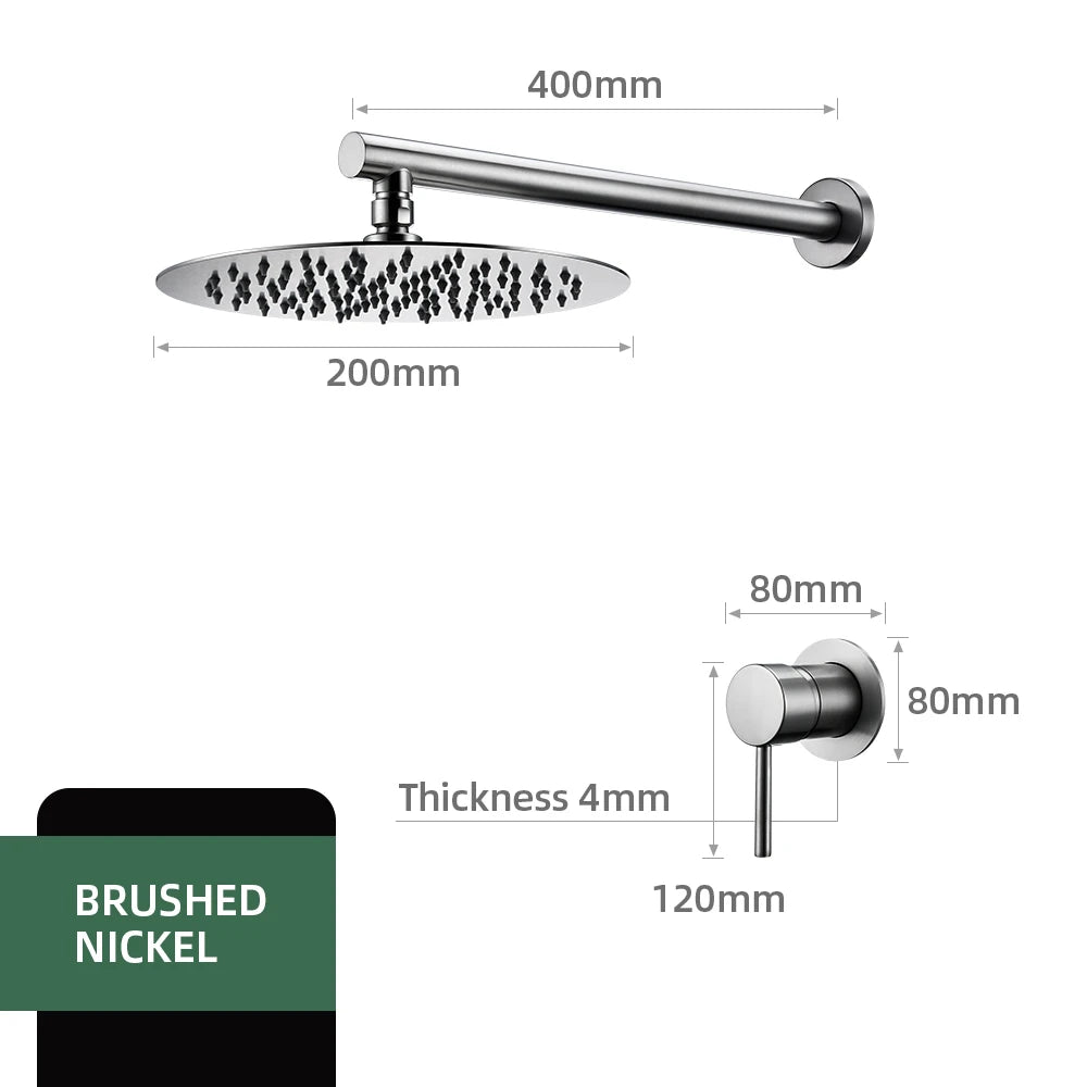 Bathroom Faucet Rose Gold Shower Wall Mounted 8/10/12
