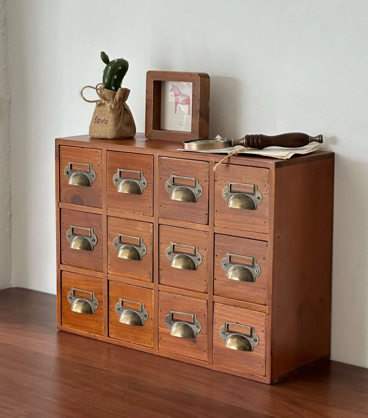 Wooden Entrance Desk Drawer Type Entry Key Storage