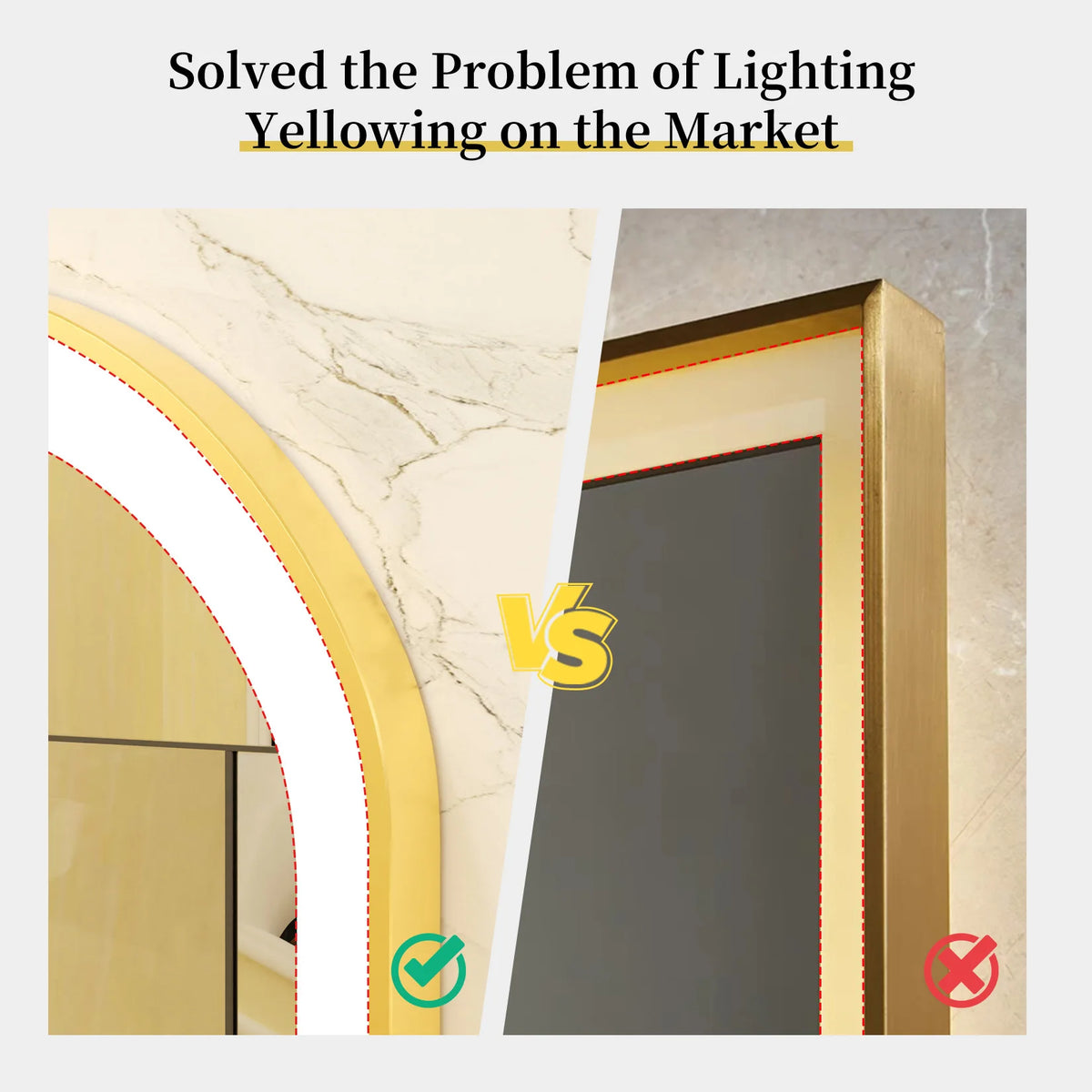 Large Led Oval Bathroom Mirror Stepless Dimmable Lighted