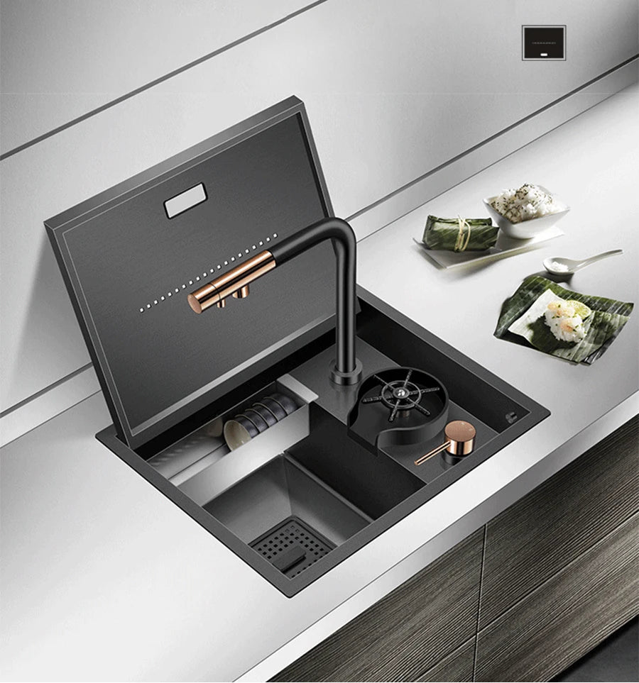 Nanometer Hidden Bar Island Sink 304 Stainless Steel