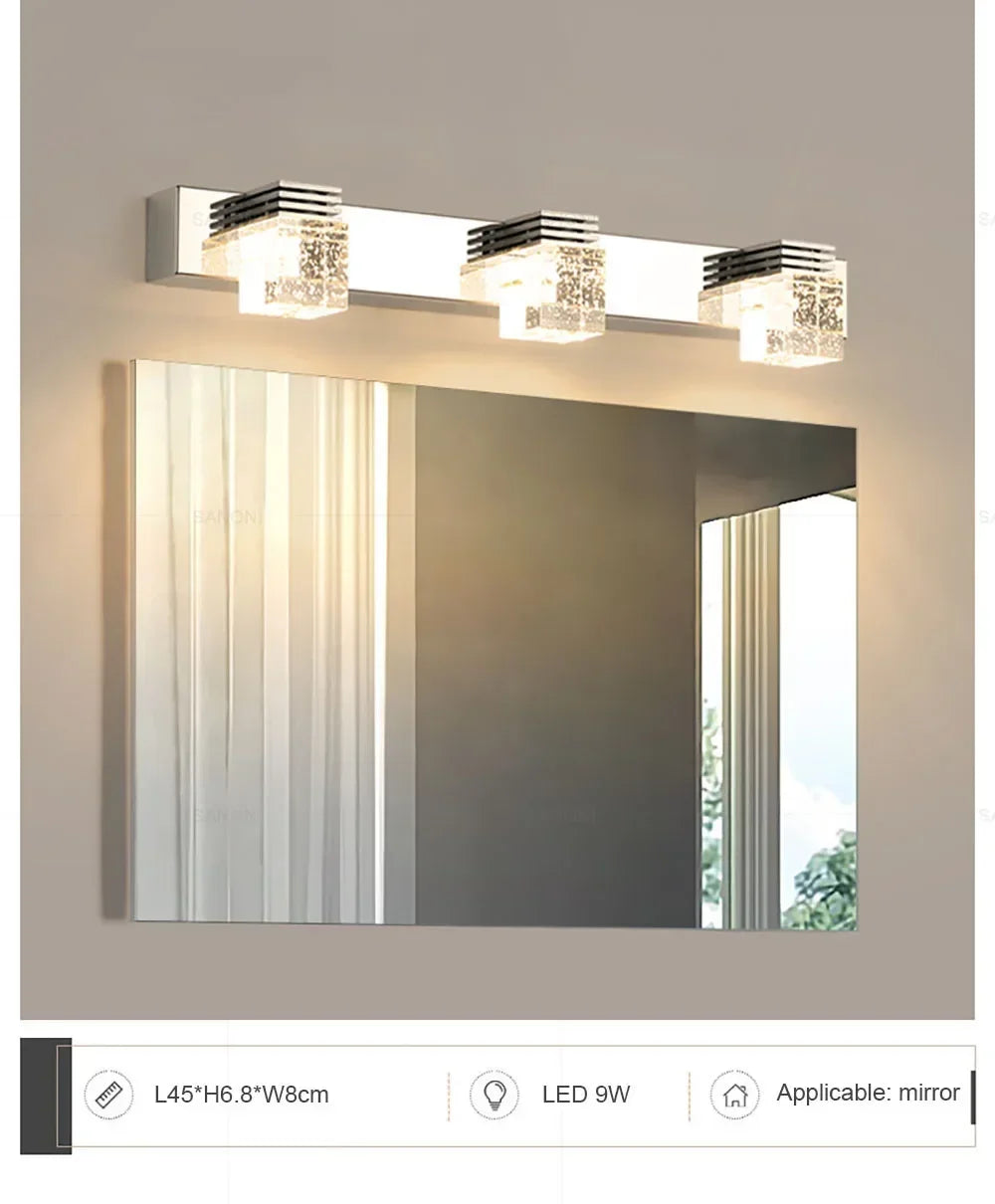 Modern Led Wall Lamp Crystal Sconce Living Dining