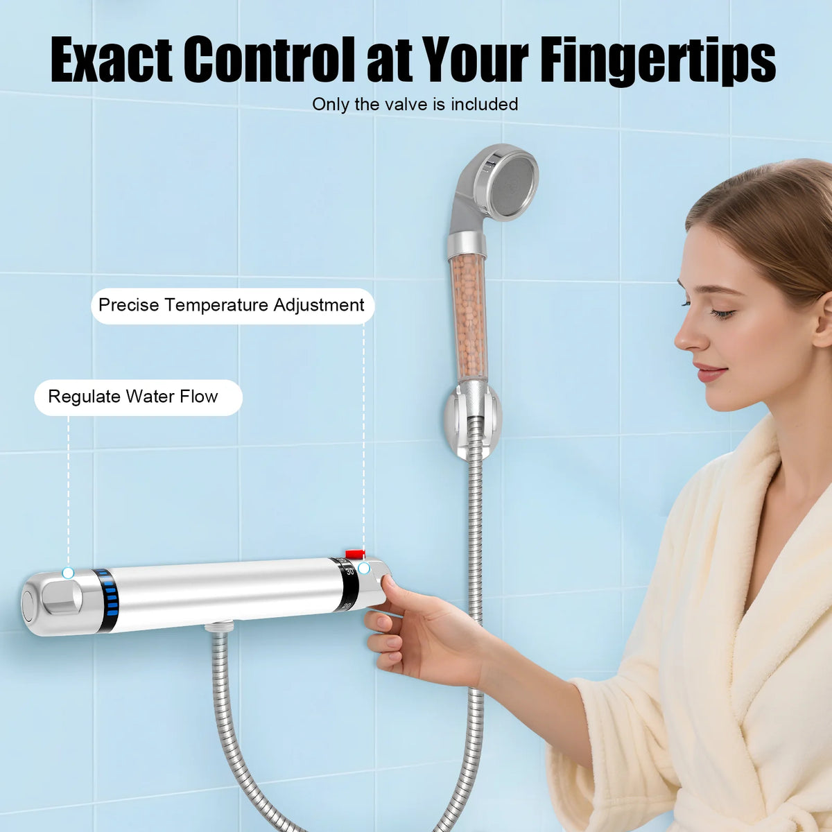 High-End Brass Thermostatic Shower Mixer Valve 38 Constant