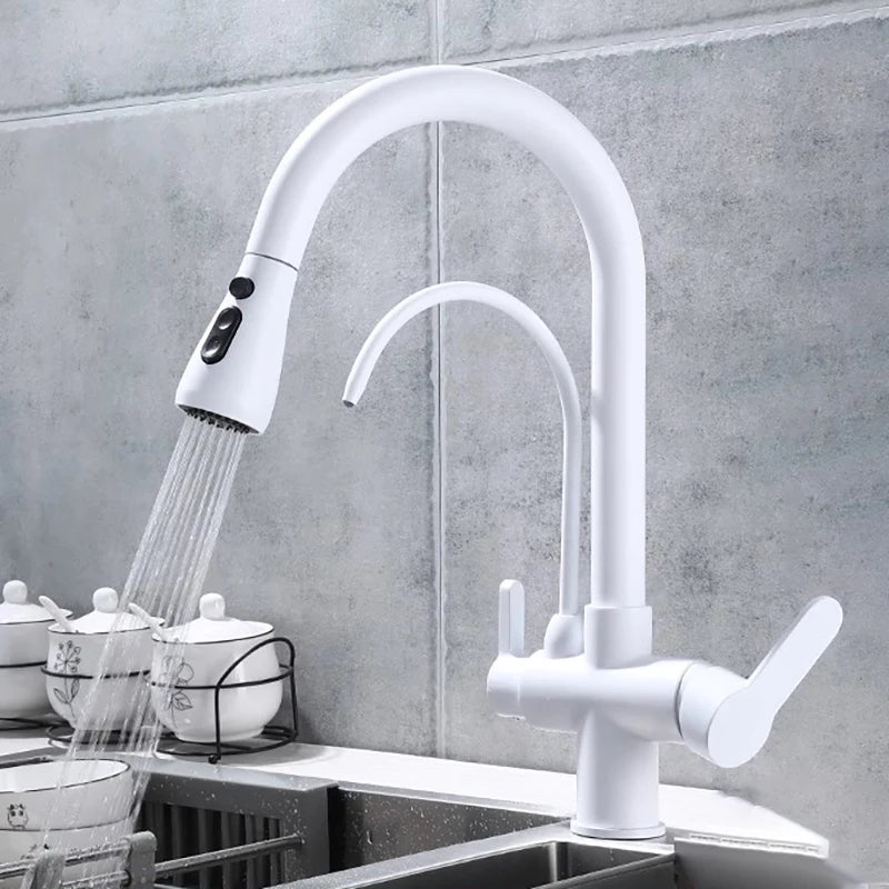 Pure Water Pull Out Filter Sink Faucet Pull
