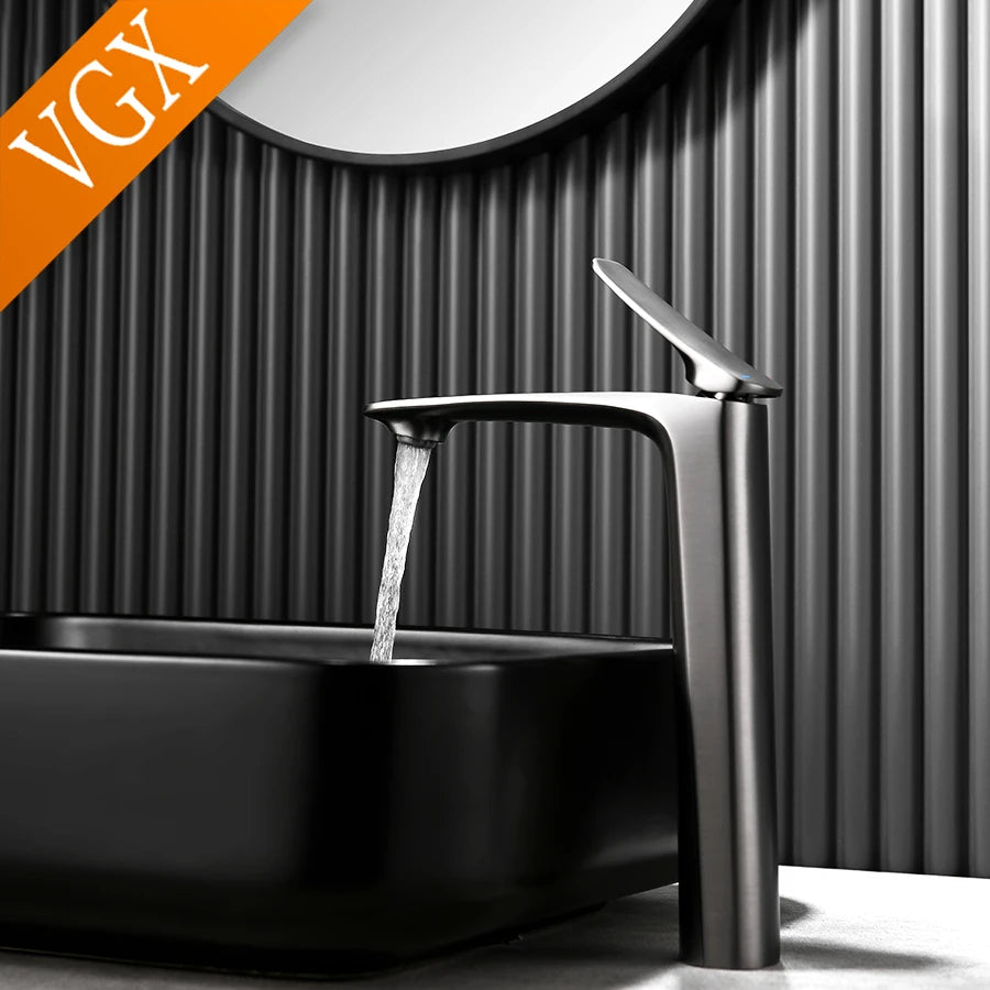 Vgx Luxury Gold Bathroom Faucets High Basin Mixer
