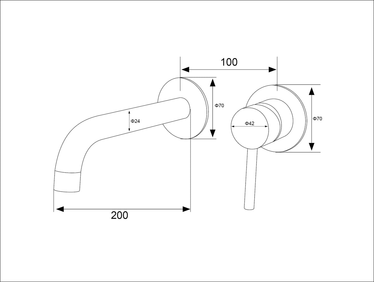 304 Stainless Steel Brushed Nickel Tap Wall Mount