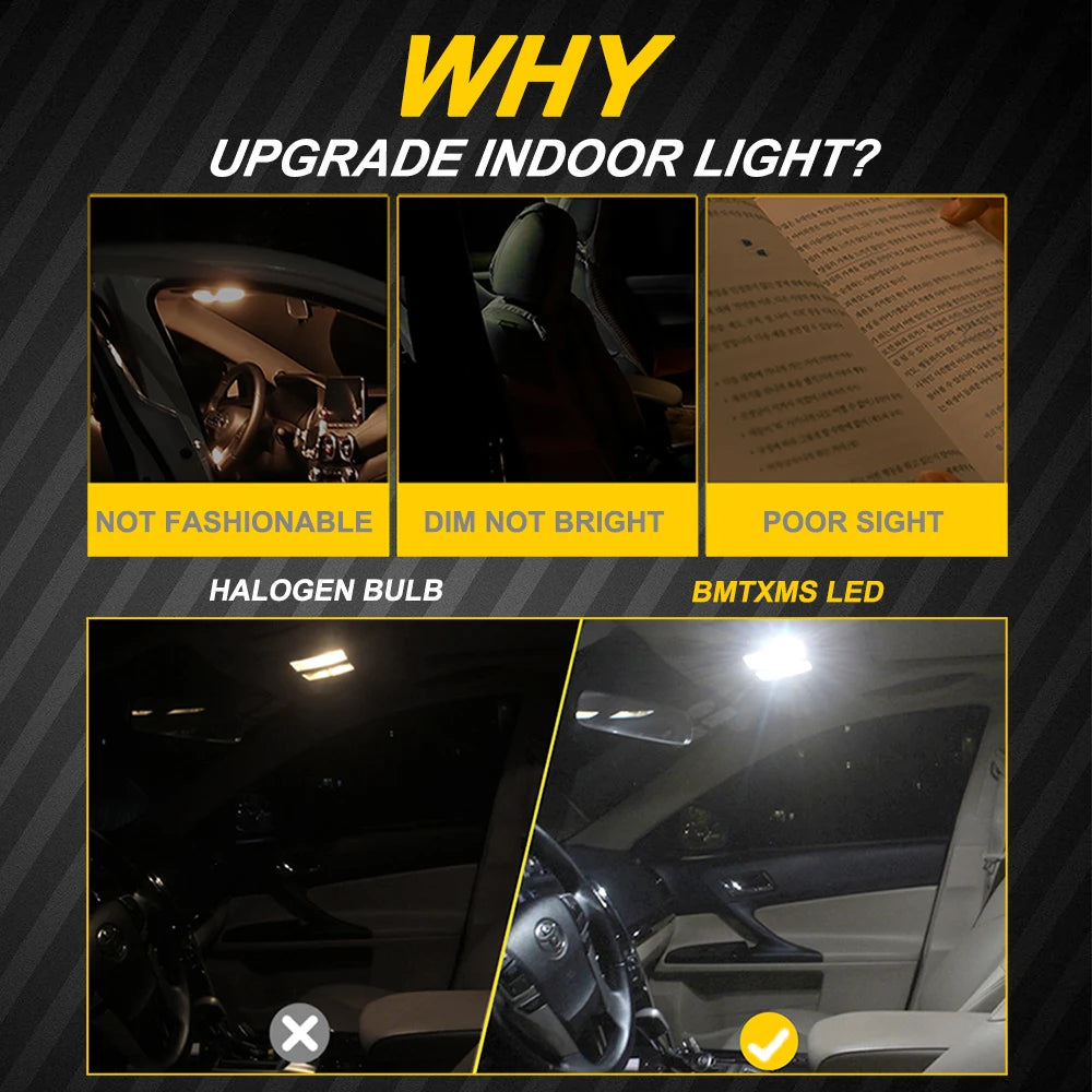 Bmtxms 11pcs Led Interior Light Number Plate Bulb