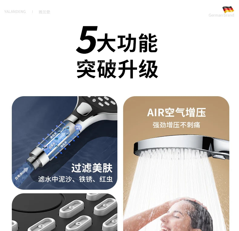 15cm Big Panel High Pressure Shower Head Filter